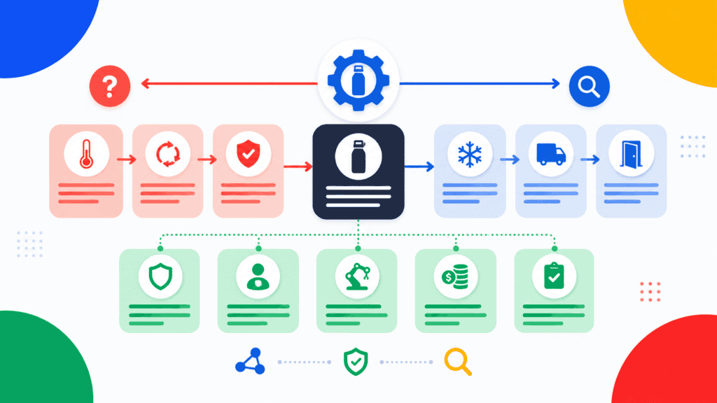 Diagrama FAST que muestra proceso de gestión y flujo de trabajo.